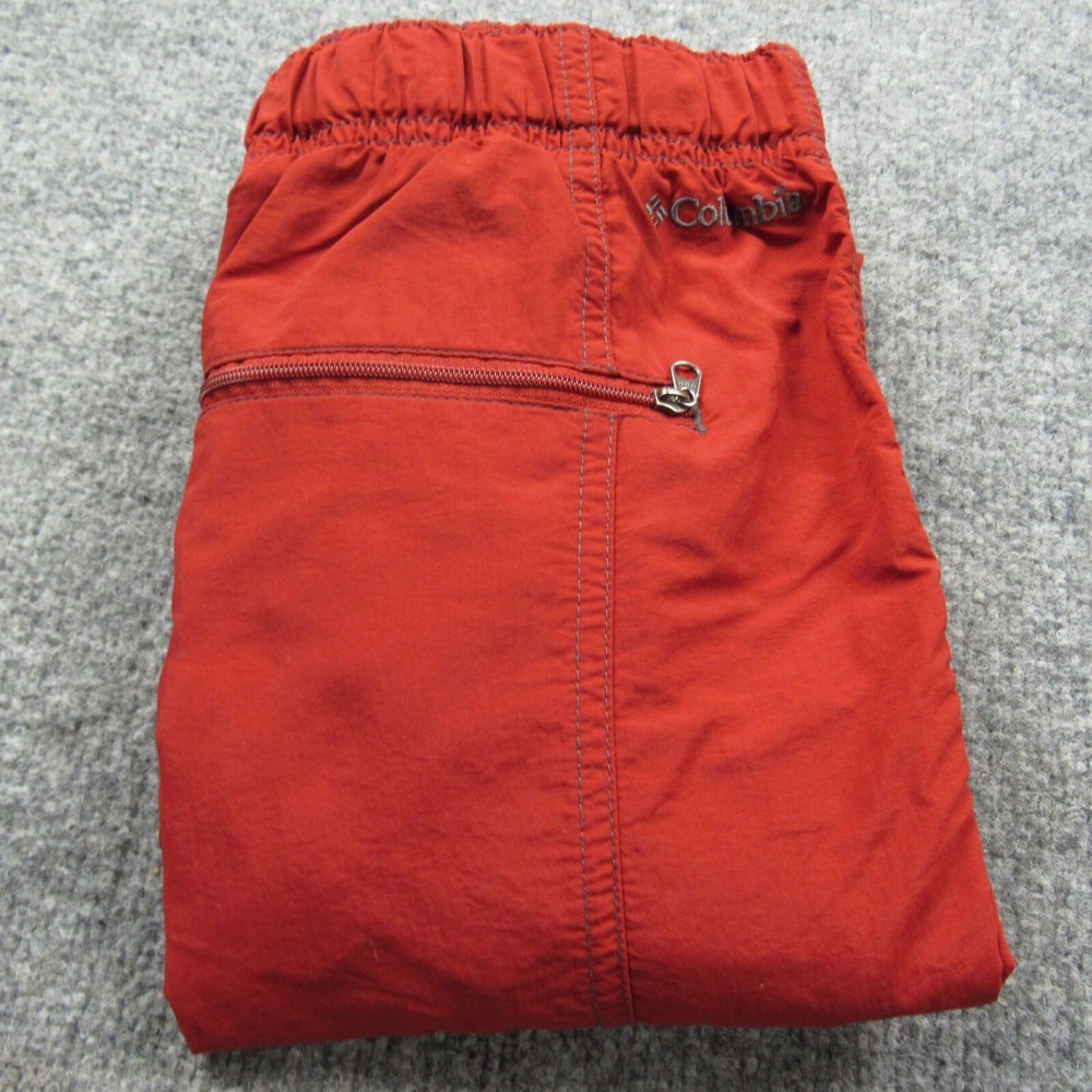 Columbia Shorts Mens Large Red Swim Trunks Lined Summer‎ Beach Belted Omni-Shade
